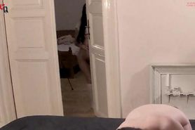 I watch my bf and his stepsister having sex