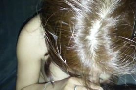 Vietnamese girl Kim blowjob and cum in mouth