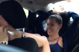 Sis Tickled In Car