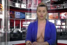Zjarr TV - Big Titted Newsreader Greta Hoxha