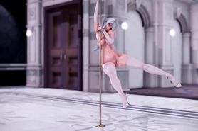 [MMD] Haku White Suit Pole Dance