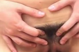 Sexy tight Asian girl Maho Sawai receives a creampie