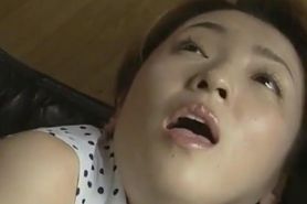 Seductive Japanese milf was  by old man when her husband is away