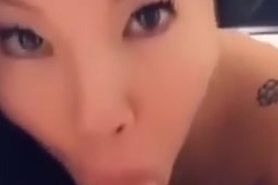 Hot pregnant busty asian girl worship her white daddy