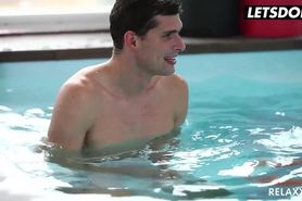 Euro Beauty Ferrera Gomez Drilled In The Swimming Pool By Stud - LETSDOEIT