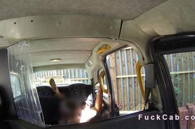 Huge tits girl rimming and anal fucking in fake taxi