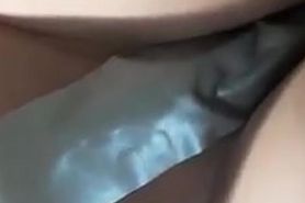Ex Sub stuck tacks on her pussy with gaffer tape