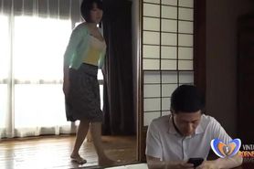 Japanese Milf Can't Resist Him in Home Kitchen