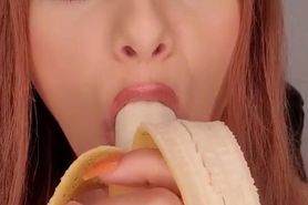 Beautiful Latina Throats Banana