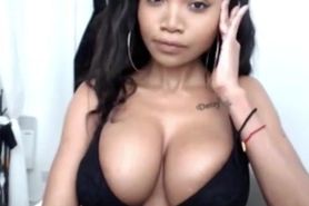 Hot Ebony Girl With Huge Natural Tits