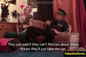 British cop fucks chunky blondes pussy