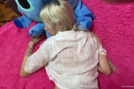 Adorable blonde gets woken up with a big dick in her pussy