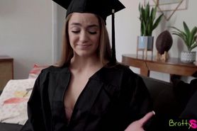 "If You Graduate I Will Let You Fuck Me" Stepsister Rides Me On Graduation Day