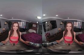 VR Bangers Hairy pussy Spencer Bradley gets juicy cumshot on her hot face VRPorn
