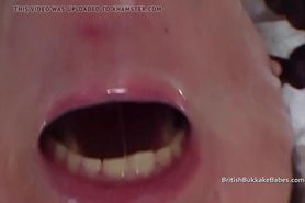 British teens take cum in mouth and cum on boobs