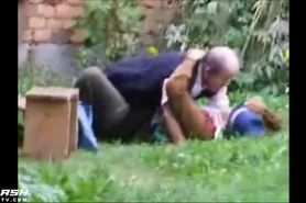 Old couple caught fucking