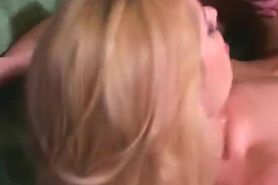 Blonde sorority-wannabe teen in heels used by dismissive jock fratboy (real orgasm)