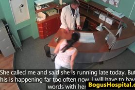 Doctor fucks patients pussy in waiting room