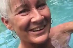 Pervert Granny Leilani in The Pool