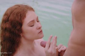 ULTRAFILMS Very passionate hardcore video in the pool starring beautiful redhead Sofilie