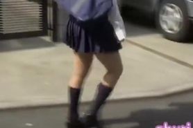 Schoolgirl in Japan got shuri sharked on her way to school