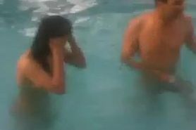 Indian college girl nude in pool