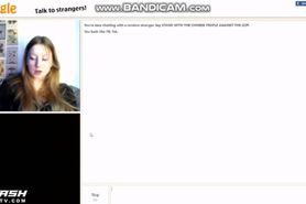 Omegle Bitch Sees me Shoot