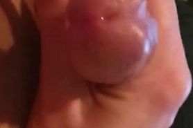 Unlocking hubby and giving him a blowjob