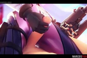 Overwatch Ashe getting threesome sex and anal