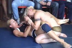 Blonde in a Wrestling Match 14