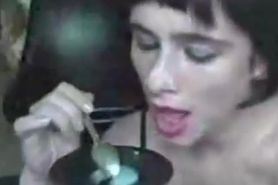 4365189 eating cum with a spoon