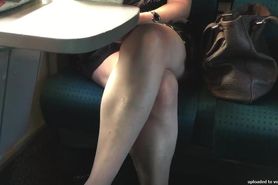 sexy legs in train