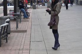 Noir Plaisir walking center city sexy boots
