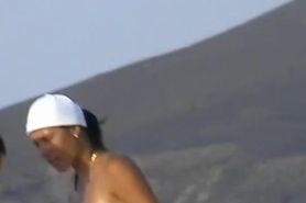 Hot white titties on a completely real nudist beach