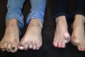 Victoria and friends bare feet