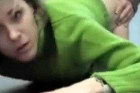 Orgasm with Green Sweater Girl at Office - An Oldie But a Goodie