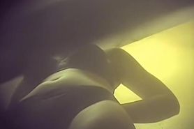 Hidden cam in changing room girl showing her bikini tits