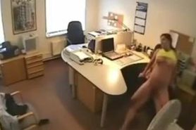 Secretary Fucking caught on Security Camera