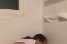 Chrissy Choi rides dildo in shower