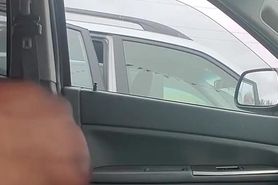 Cock Flashing From Car In Parking Lot