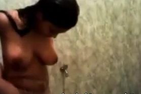 Adorable Thick Indian Hotty films herself Showering