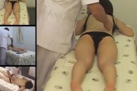 Lovely Asian girl gets fingered in voyeur massage video