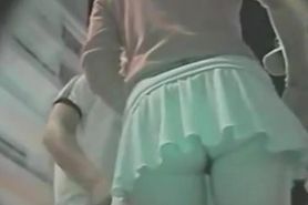Awesome teen ass caught in this nighttime upskirt video