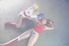 Power Girl and Wonder Woman were hypnotized