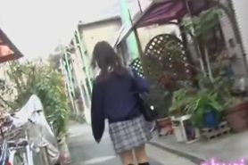 Fragile teenage Asian schoolgirl gets easily fooled by creative sharking guy
