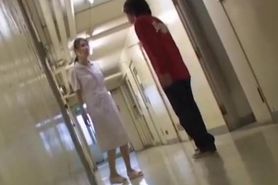 Nurse got under sharking in the empty corridor