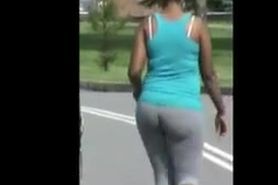 Bubble Booty Ass Butt In Gray Sweats