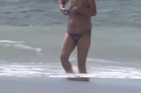 Mature Wife Enjoys Sex On The Beach, Full Cumshot