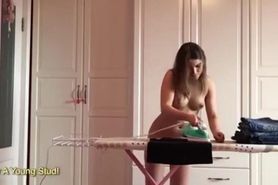 Evelina Darling  Does her chores totally naked