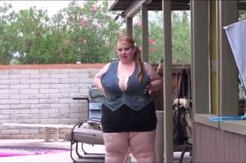 Me filming a sexy bbw with huge tits at my home